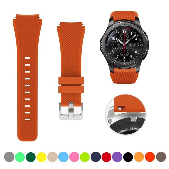 22mm Silicone Band for Samsung Galaxy Watch 3 45mm/Huawei Watch GT2 46mm/Gear S3 Watchband Bracelet Strap for Amazfit GTR 47mm