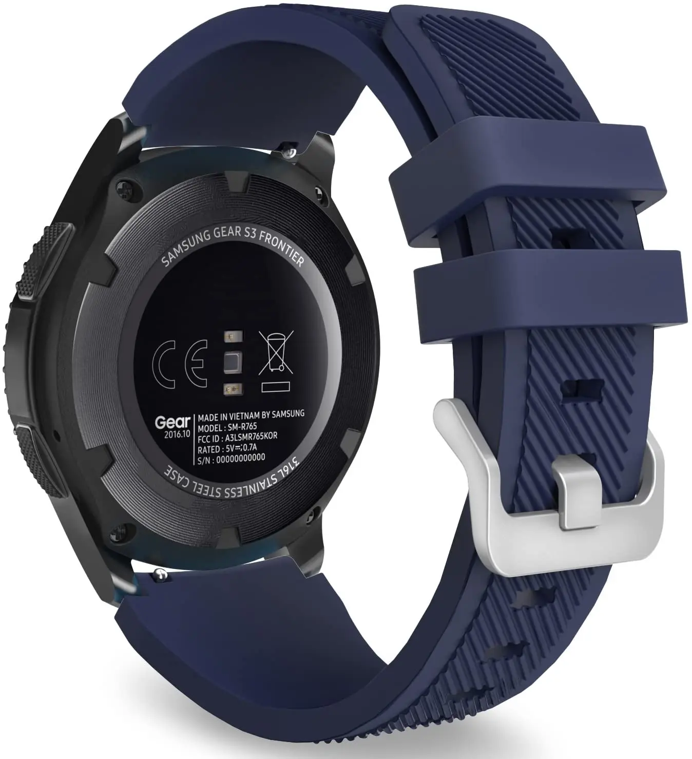 22mm Silicone Band for Samsung Galaxy Watch 3 45mm/Huawei Watch GT2 46mm/Gear S3 Watchband Bracelet Strap for Amazfit GTR 47mm