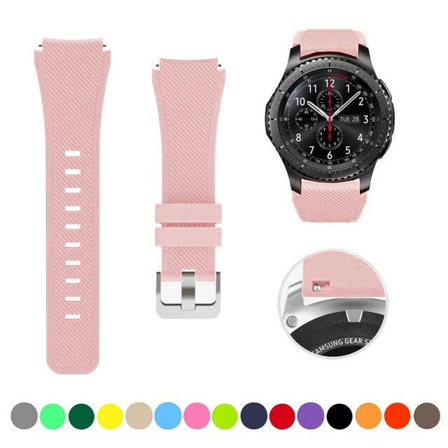 22mm Silicone Band for Samsung Galaxy Watch 3 45mm/Huawei Watch GT2 46mm/Gear S3 Watchband Bracelet Strap for Amazfit GTR 47mm