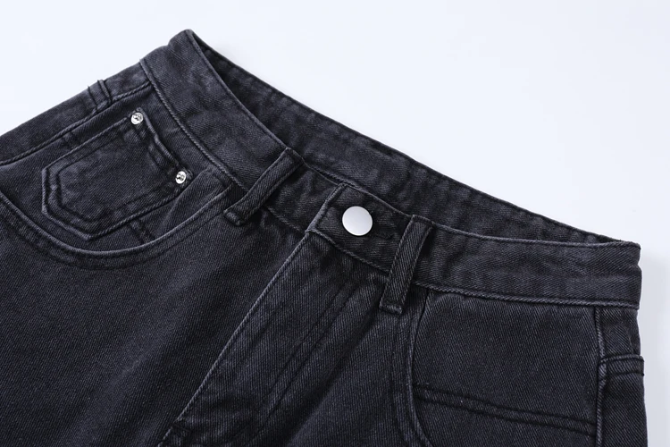2025 Summer Women's High Waist Denim Shorts Casual Loose Ladies Plus Size Streetwear Fashion Button Wide Leg Short Jeans Female