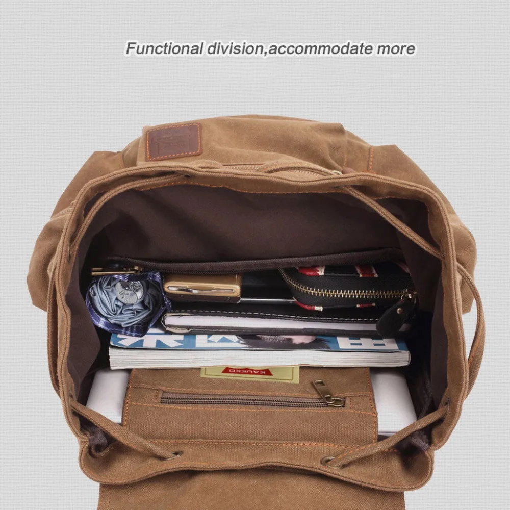 Vintage Canvas Backpacks Men And Women Bags Travel Students Casual For Hiking Travel Camping Backpack Mochila Masculina