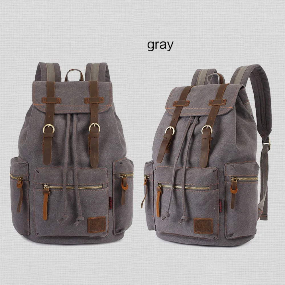 Vintage Canvas Backpacks Men And Women Bags Travel Students Casual For Hiking Travel Camping Backpack Mochila Masculina