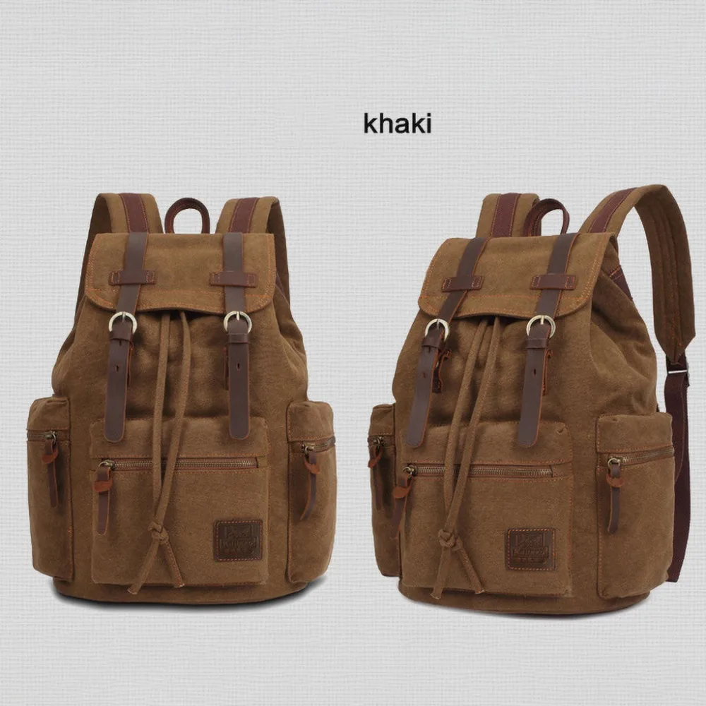 Vintage Canvas Backpacks Men And Women Bags Travel Students Casual For Hiking Travel Camping Backpack Mochila Masculina