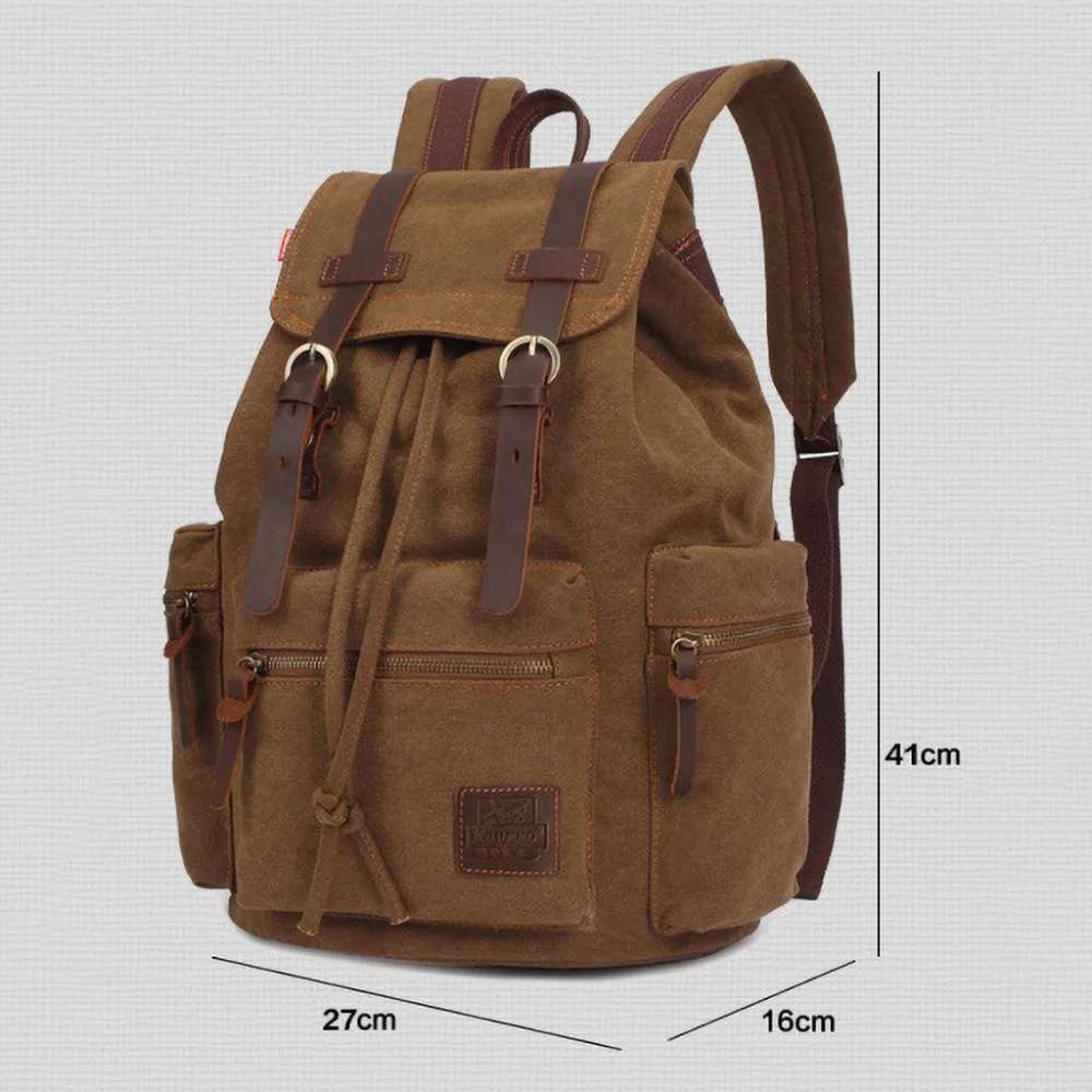Vintage Canvas Backpacks Men And Women Bags Travel Students Casual For Hiking Travel Camping Backpack Mochila Masculina