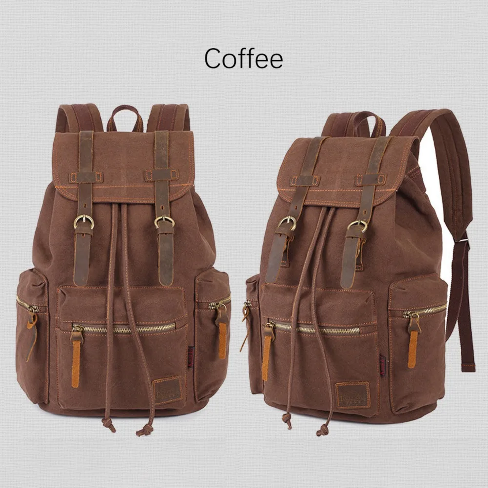 Vintage Canvas Backpacks Men And Women Bags Travel Students Casual For Hiking Travel Camping Backpack Mochila Masculina