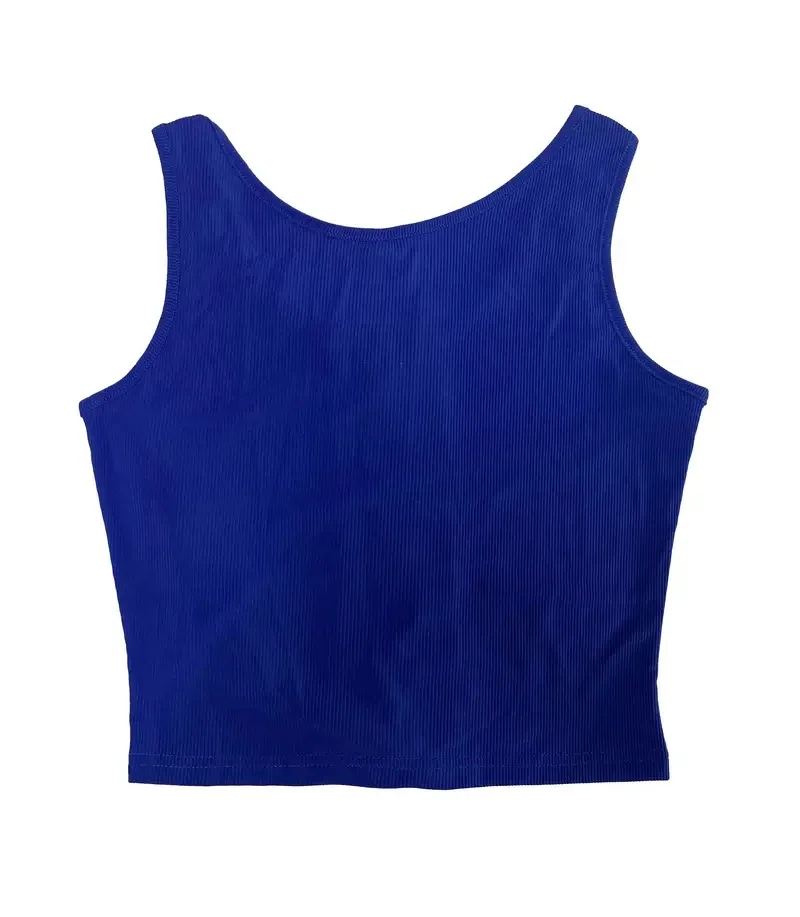 Criss Cross Tank Top Sexy Slim U Neck Summer Sleeveless Top Women Tank solid Stitching Female Knitted Casual Tops