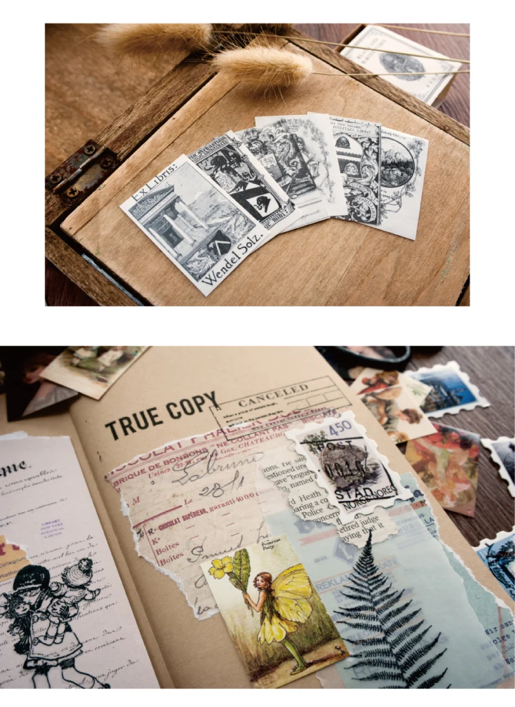 100pcs/Box Vintage Paper Kraft Cardstock Scrapbooking/Card Making/Journaling Project DIY Diary Decoration LOMO Card Van Gogh