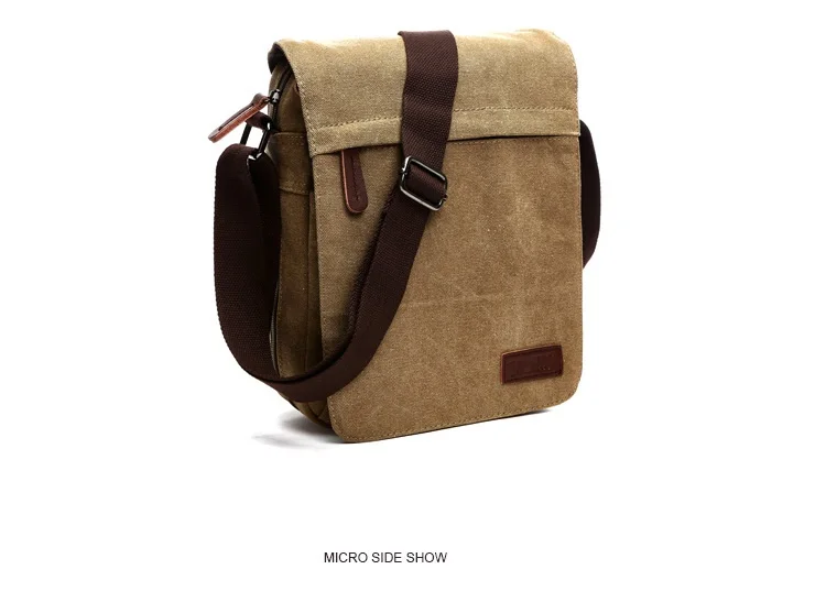 Fashion Solid Vintage Canvas Messenger Satchel Bags Buckle Casual Portable Shoulder Bag Korean Trend Simple Pack For Men 2020