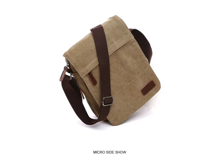 Fashion Solid Vintage Canvas Messenger Satchel Bags Buckle Casual Portable Shoulder Bag Korean Trend Simple Pack For Men 2020