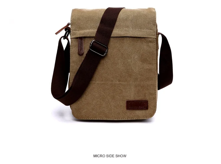 Fashion Solid Vintage Canvas Messenger Satchel Bags Buckle Casual Portable Shoulder Bag Korean Trend Simple Pack For Men 2020