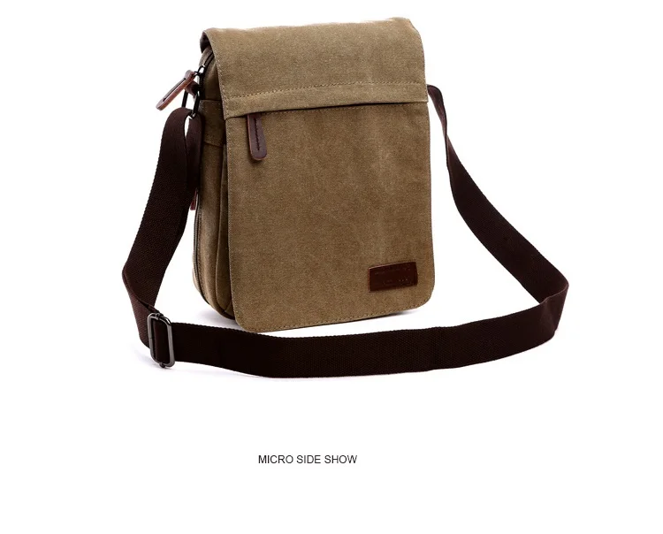 Fashion Solid Vintage Canvas Messenger Satchel Bags Buckle Casual Portable Shoulder Bag Korean Trend Simple Pack For Men 2020
