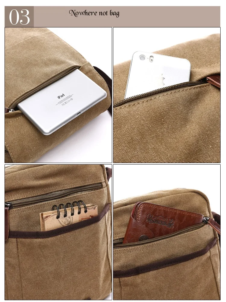 Fashion Solid Vintage Canvas Messenger Satchel Bags Buckle Casual Portable Shoulder Bag Korean Trend Simple Pack For Men 2020