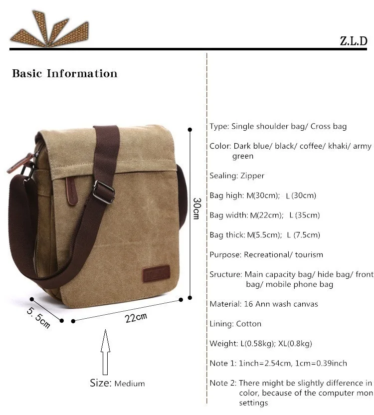 Fashion Solid Vintage Canvas Messenger Satchel Bags Buckle Casual Portable Shoulder Bag Korean Trend Simple Pack For Men 2020