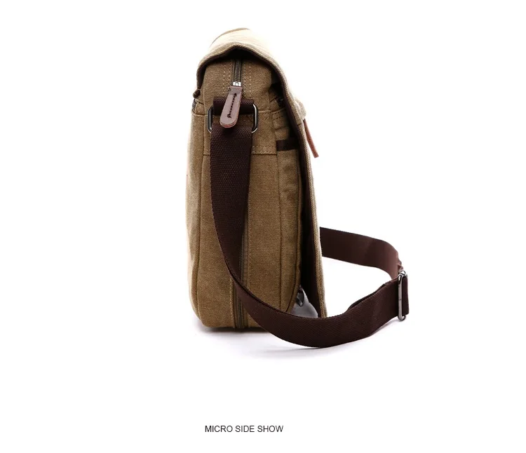 Fashion Solid Vintage Canvas Messenger Satchel Bags Buckle Casual Portable Shoulder Bag Korean Trend Simple Pack For Men 2020