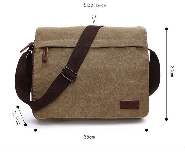 Fashion Solid Vintage Canvas Messenger Satchel Bags Buckle Casual Portable Shoulder Bag Korean Trend Simple Pack For Men 2020