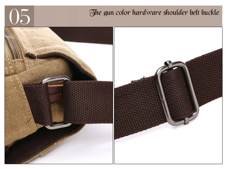 Fashion Solid Vintage Canvas Messenger Satchel Bags Buckle Casual Portable Shoulder Bag Korean Trend Simple Pack For Men 2020