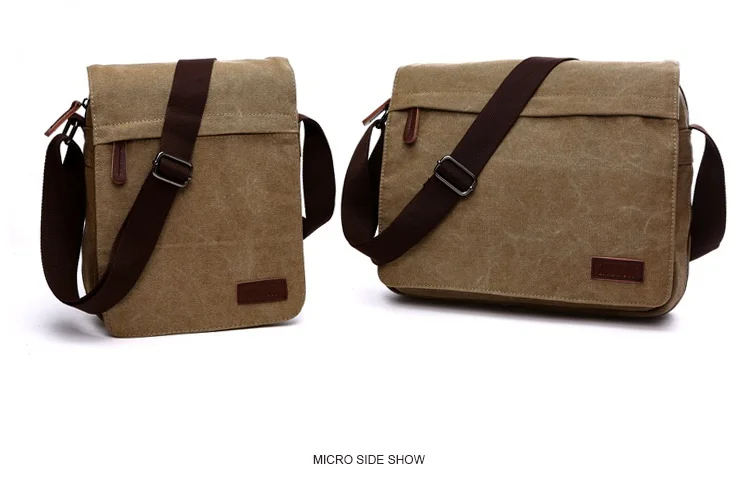Fashion Solid Vintage Canvas Messenger Satchel Bags Buckle Casual Portable Shoulder Bag Korean Trend Simple Pack For Men 2020