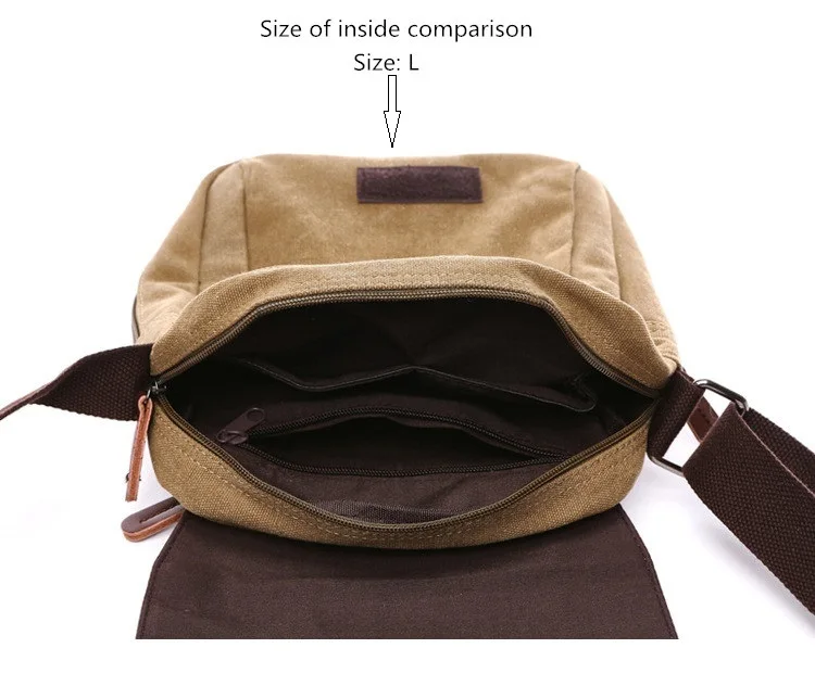 Fashion Solid Vintage Canvas Messenger Satchel Bags Buckle Casual Portable Shoulder Bag Korean Trend Simple Pack For Men 2020