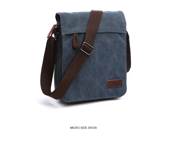 Fashion Solid Vintage Canvas Messenger Satchel Bags Buckle Casual Portable Shoulder Bag Korean Trend Simple Pack For Men 2020