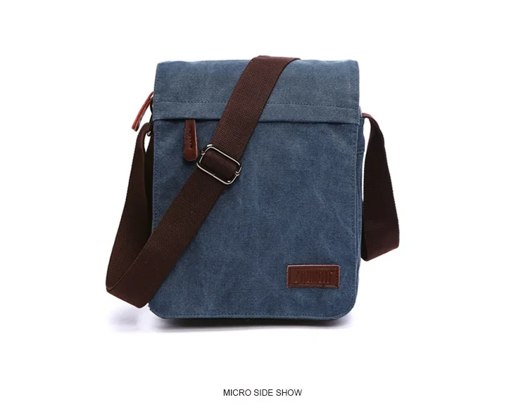Fashion Solid Vintage Canvas Messenger Satchel Bags Buckle Casual Portable Shoulder Bag Korean Trend Simple Pack For Men 2020