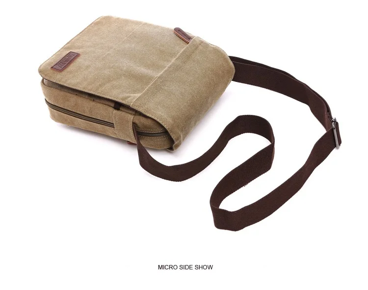 Fashion Solid Vintage Canvas Messenger Satchel Bags Buckle Casual Portable Shoulder Bag Korean Trend Simple Pack For Men 2020