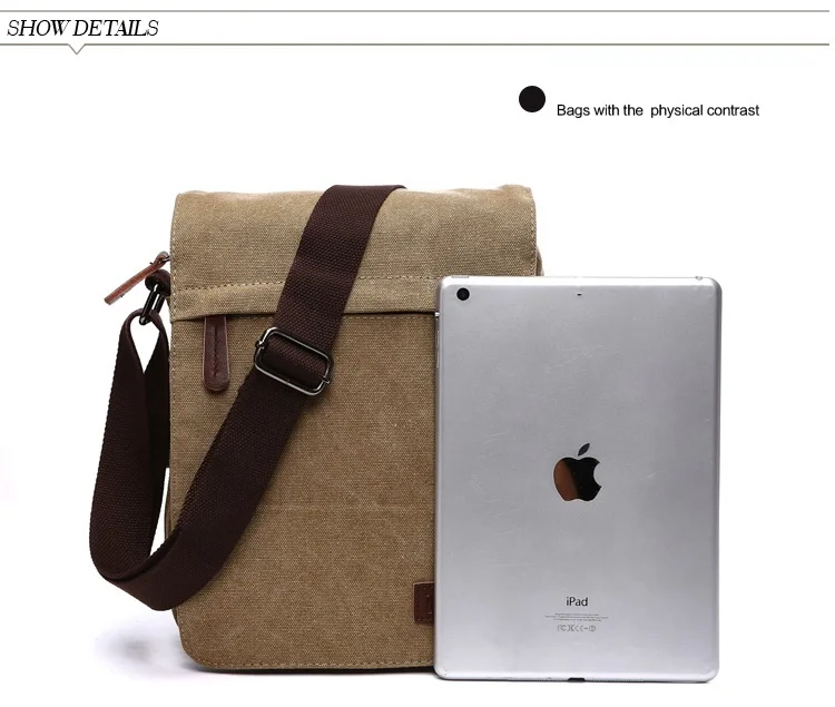 Fashion Solid Vintage Canvas Messenger Satchel Bags Buckle Casual Portable Shoulder Bag Korean Trend Simple Pack For Men 2020