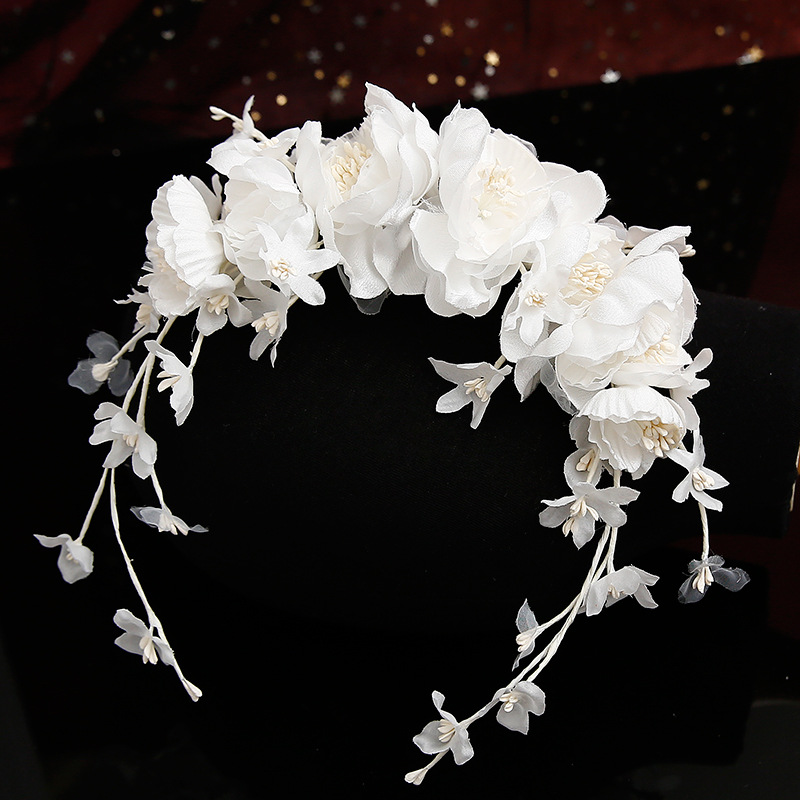 Yarn Silk Flower Head wear bride headdress women girls hairbands bridal hair Accessories