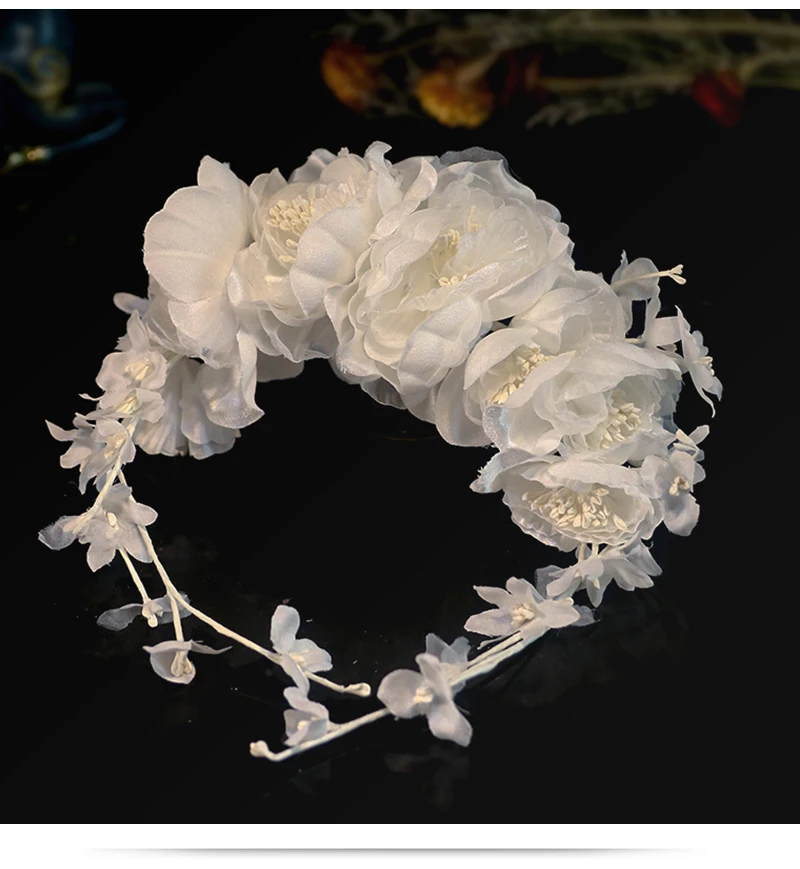 Yarn Silk Flower Head wear bride headdress women girls hairbands bridal hair Accessories