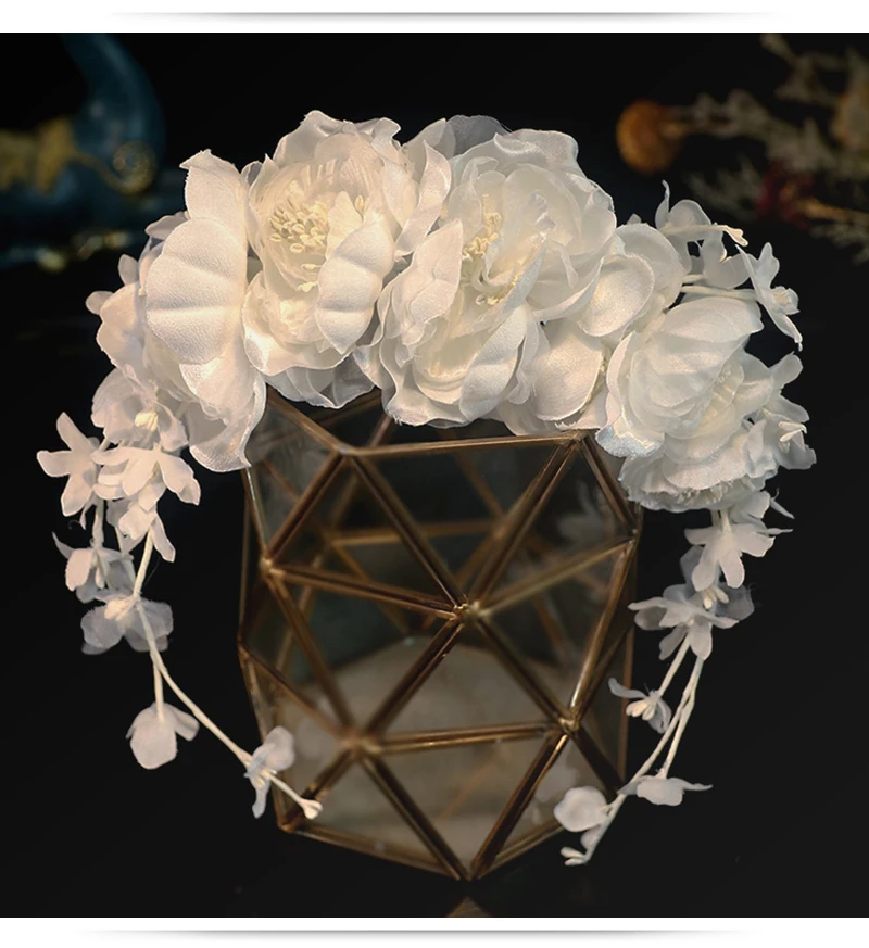 Yarn Silk Flower Head wear bride headdress women girls hairbands bridal hair Accessories