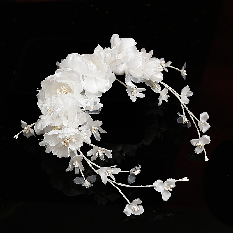 Yarn Silk Flower Head wear bride headdress women girls hairbands bridal hair Accessories