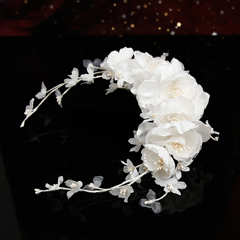 Yarn Silk Flower Head wear bride headdress women girls hairbands bridal hair Accessories