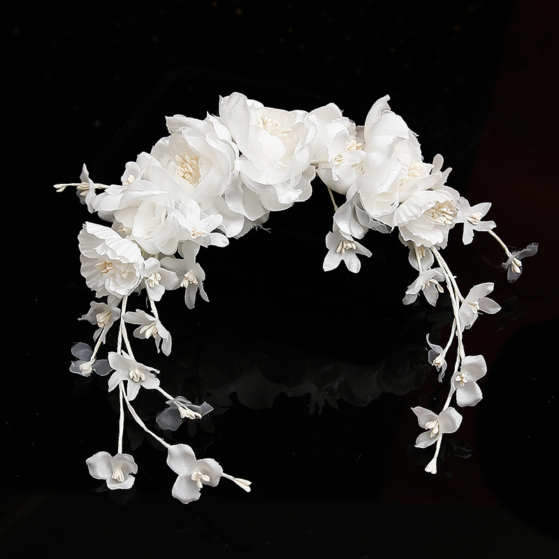 Yarn Silk Flower Head wear bride headdress women girls hairbands bridal hair Accessories