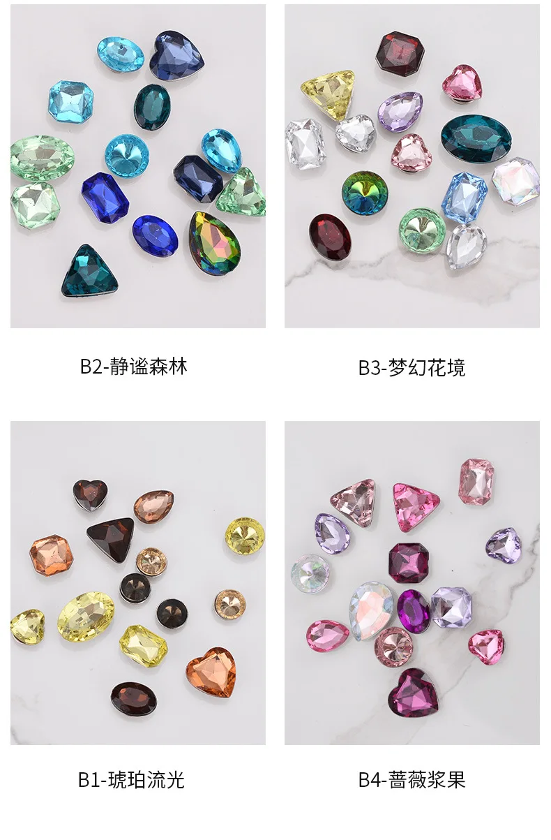 New Shoe Charms for Hole DIY Colored Diamond Crystal Shoe Buckle Decoration for Hole Shoe Charm Accessories Kids Party Gift