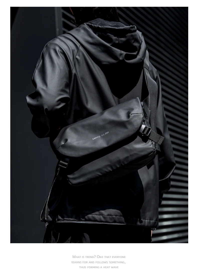 MOYYI Urban Business Flip Laptop Messenger Bag for Men Waterproof Traveling Sling Crossbody Bag Thin Shoulder School Book Bag
