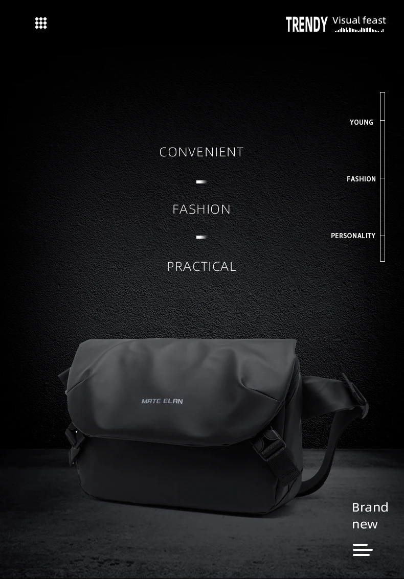 MOYYI Urban Business Flip Laptop Messenger Bag for Men Waterproof Traveling Sling Crossbody Bag Thin Shoulder School Book Bag