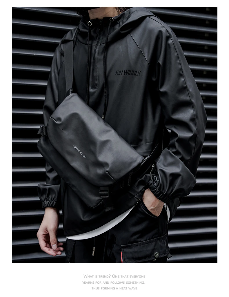 MOYYI Urban Business Flip Laptop Messenger Bag for Men Waterproof Traveling Sling Crossbody Bag Thin Shoulder School Book Bag