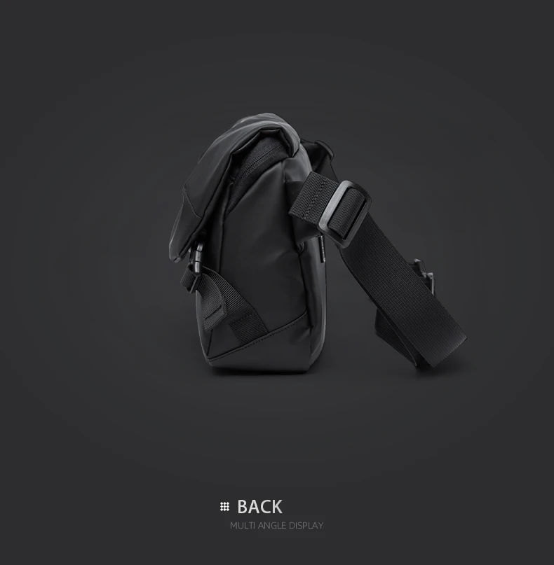 MOYYI Urban Business Flip Laptop Messenger Bag for Men Waterproof Traveling Sling Crossbody Bag Thin Shoulder School Book Bag