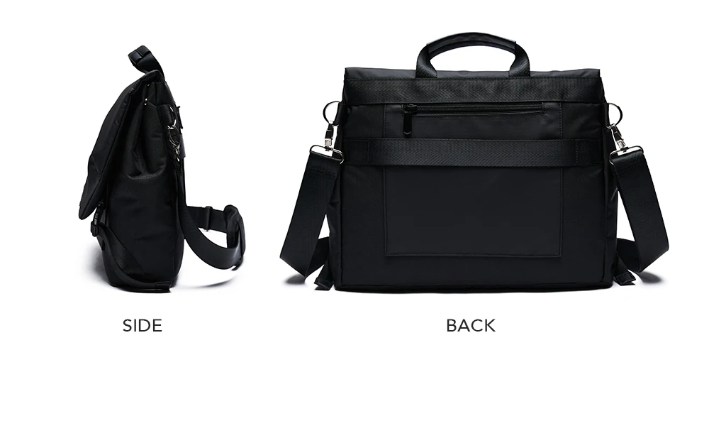 MOYYI Urban Business Flip Laptop Messenger Bag for Men Waterproof Traveling Sling Crossbody Bag Thin Shoulder School Book Bag