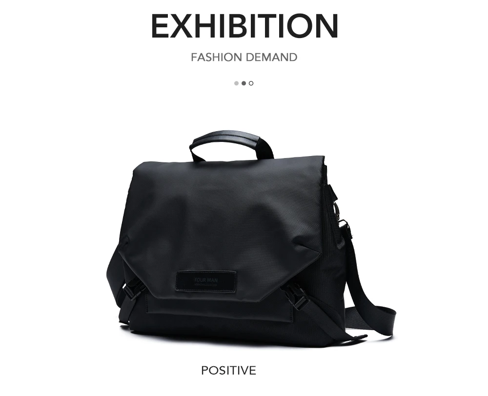 MOYYI Urban Business Flip Laptop Messenger Bag for Men Waterproof Traveling Sling Crossbody Bag Thin Shoulder School Book Bag