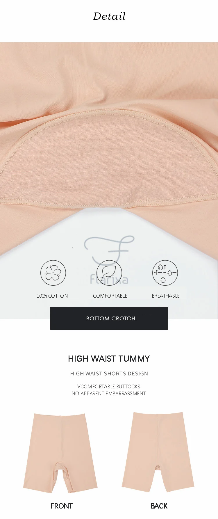 Flarixa Seamless Sports Shorts Women's Panties High Waist Tummy Hips Safety Pants Slim Shaping Underwear Ice Silk Boxer Briefs