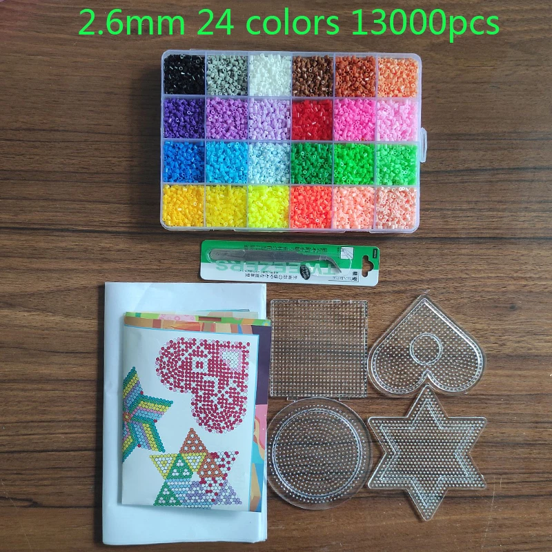 72/48 Colors Box Set Hama Beads Toy 2.6/5mm Perler Educational Kids 3D Puzzles DIY Toys Fuse Beads Pegboard Sheets Ironing Paper