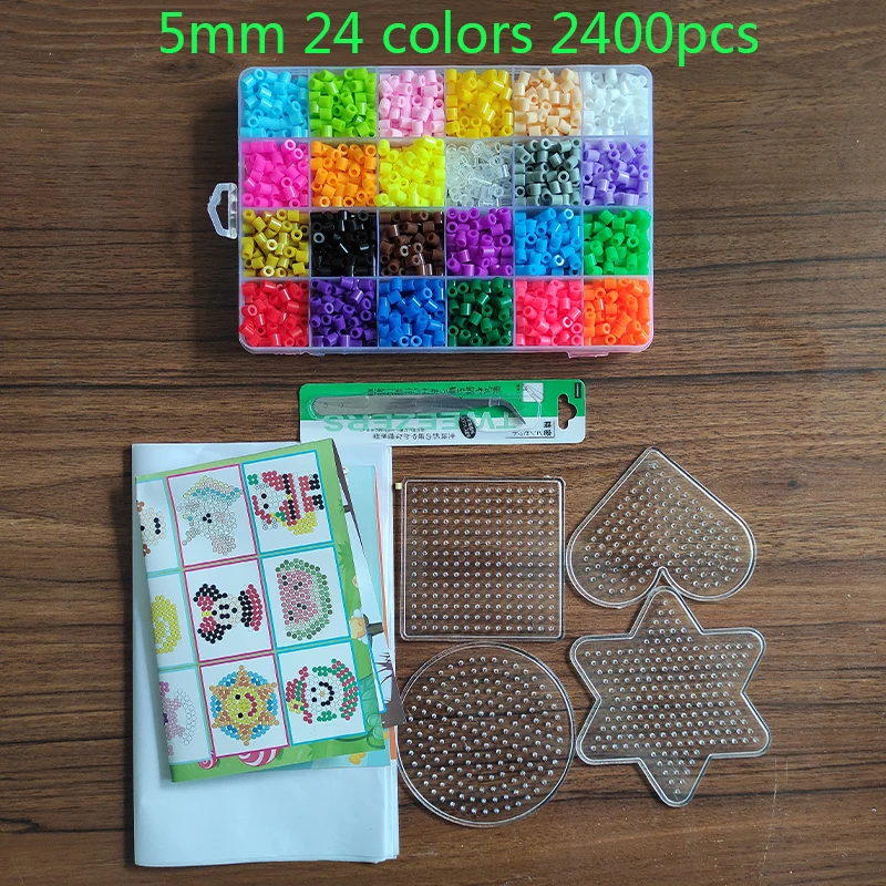 72/48 Colors Box Set Hama Beads Toy 2.6/5mm Perler Educational Kids 3D Puzzles DIY Toys Fuse Beads Pegboard Sheets Ironing Paper