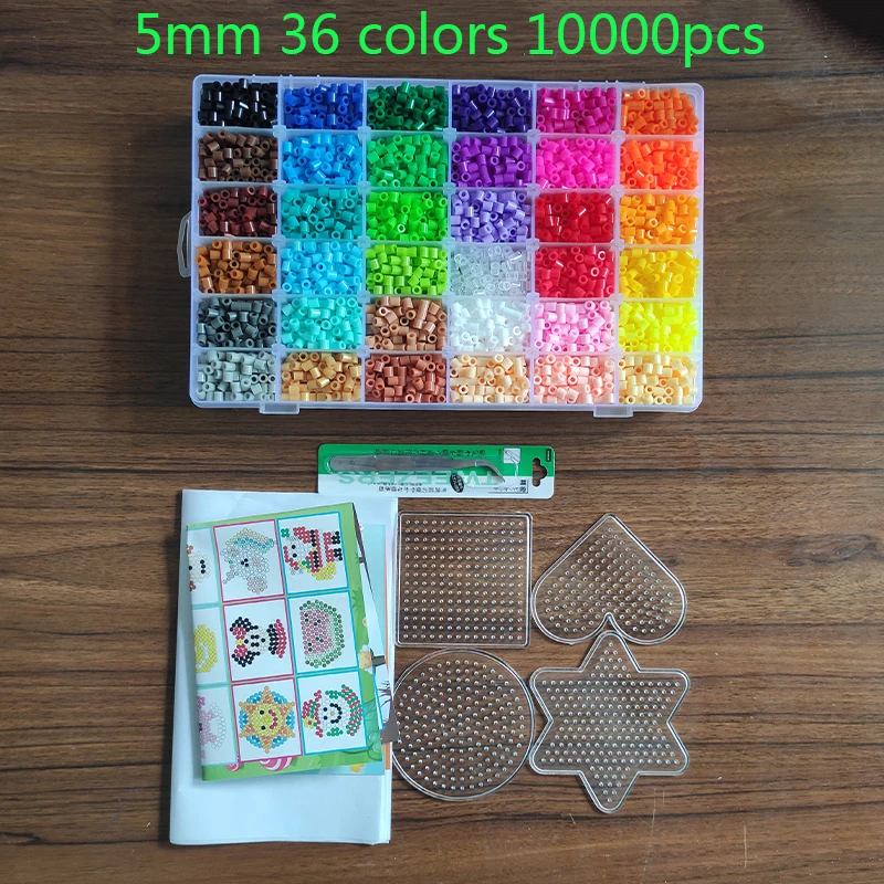 72/48 Colors Box Set Hama Beads Toy 2.6/5mm Perler Educational Kids 3D Puzzles DIY Toys Fuse Beads Pegboard Sheets Ironing Paper