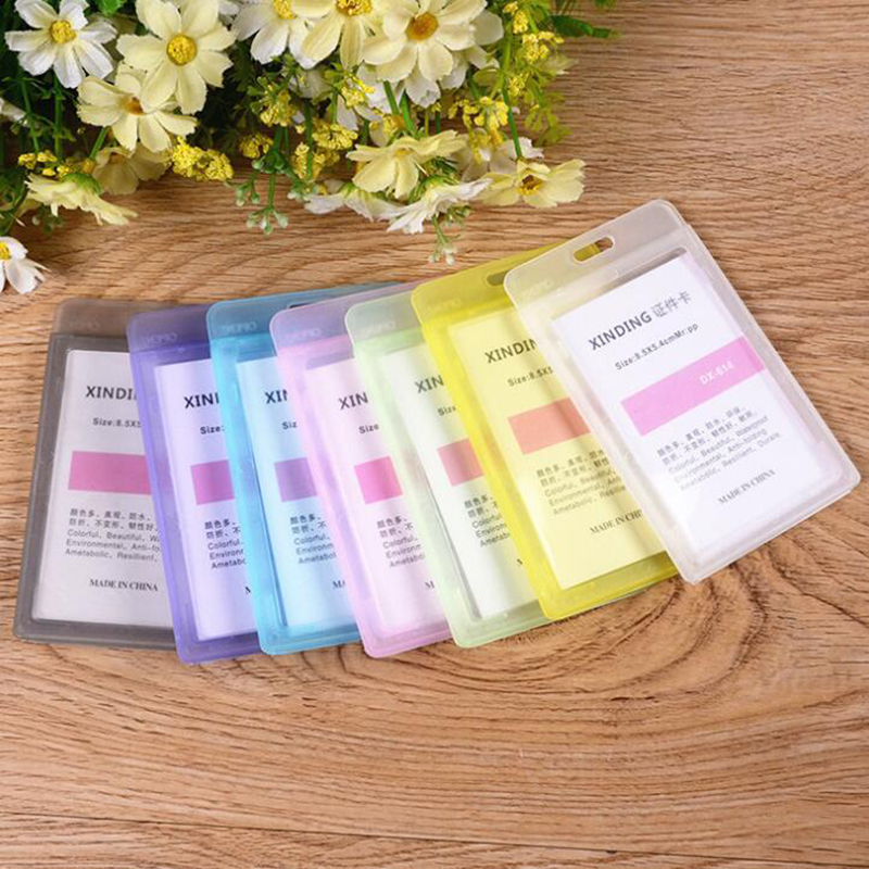 1pcs Waterproof Transparent Card Holder Plastic Card Id Badge Holders Case To Protect Credit Cards Card Protector Cardholder