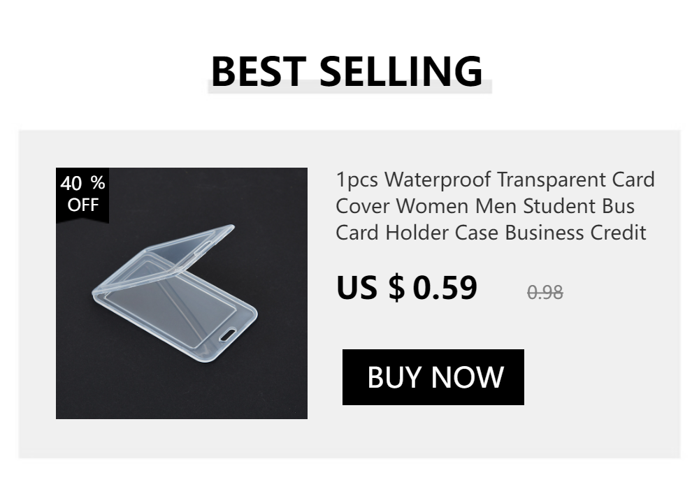 1pcs Waterproof Transparent Card Holder Plastic Card Id Badge Holders Case To Protect Credit Cards Card Protector Cardholder
