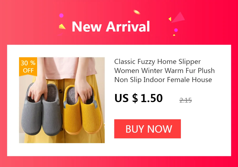 Home Fuzzy Slipper Women Winter Fur Warm Plush Non Slip Grip Indoor Fluffy Lazy Female Mouse Ears Floor Shoe Sneaker Living Room