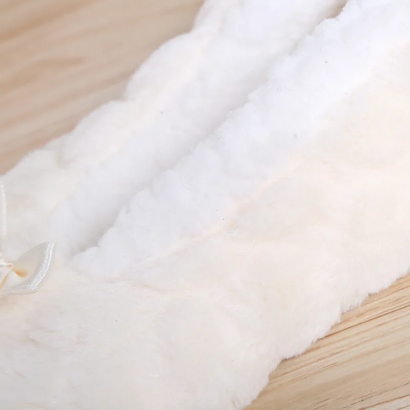 Home Fuzzy Slipper Women Winter Fur Warm Plush Non Slip Grip Indoor Fluffy Lazy Female Mouse Ears Floor Shoe Sneaker Living Room