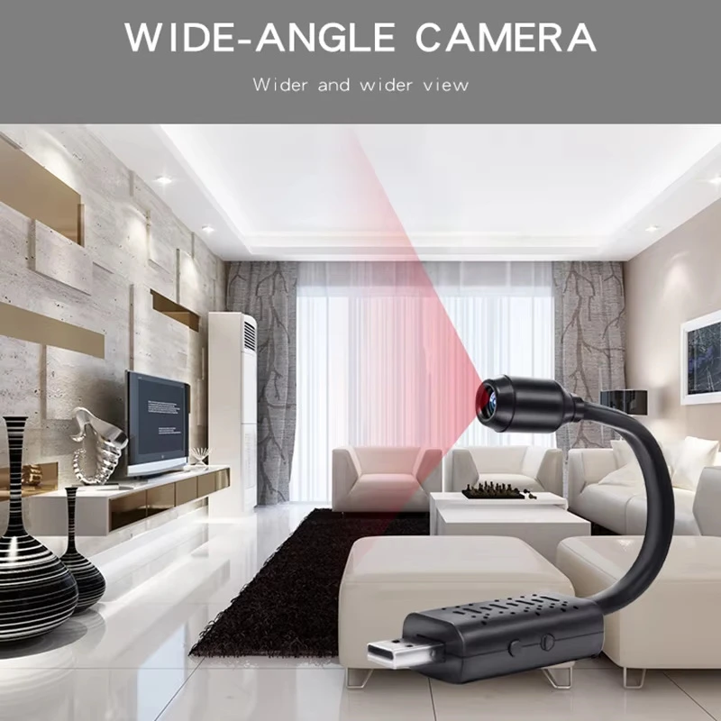 Mini 4K USB WiFi Surveillance Camera Flexible Lens Cable Motion Detection Video Recorder Portable Security Monitoring Camcorder