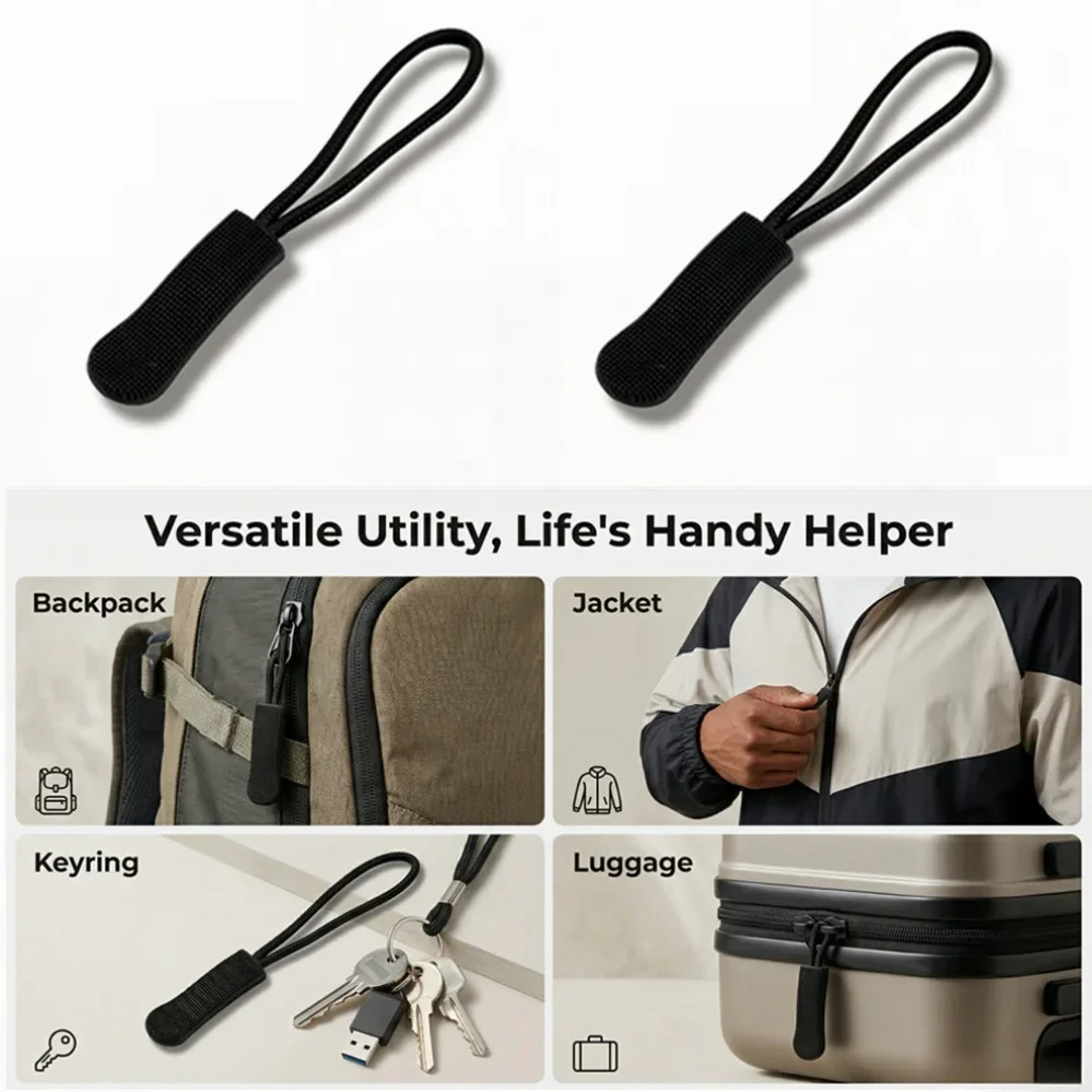 10-100 Pcs Zipper Tail Rope Clothing Plastic Zipper Head Zipper Rope Bag PVC Tail Strip Handbags Extension accessories