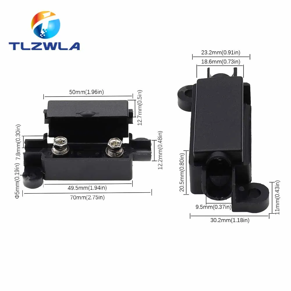 1Set Auto fuse Flat Plate Type 32V Fork Type Bolt Battery Fuse Car Modification Stand 30A-100A Fuse Box